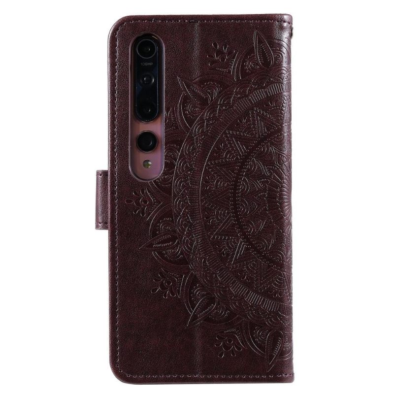 Leren Hoesje voor Xiaomi Mi 10 / 10 Pro Mandala-zonreliëf