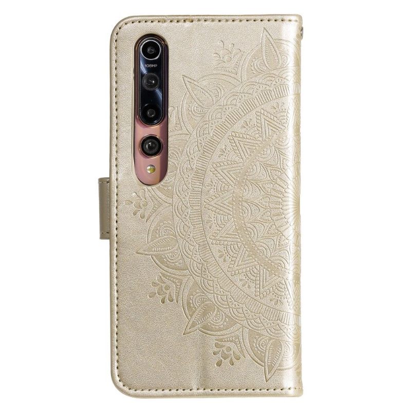 Leren Hoesje voor Xiaomi Mi 10 / 10 Pro Mandala-zonreliëf