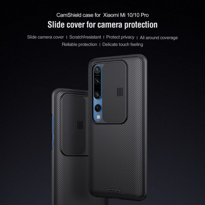 Telefoonhoesje voor Xiaomi Mi 10 / 10 Pro Camshield Met Achterste Lensdop