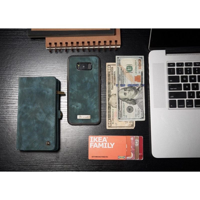 Hoesje Folio-hoesje voor Samsung Galaxy S8 Plus Kaarthouder - Groen