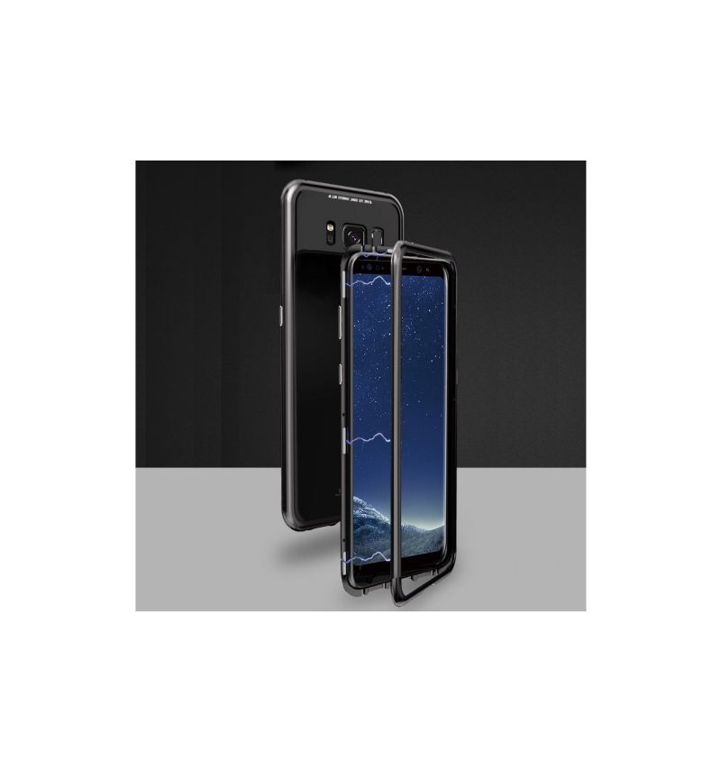 Hoesje voor Samsung Galaxy S8 Plus Magnetische Afneembare Achterkant Van Gehard Glas