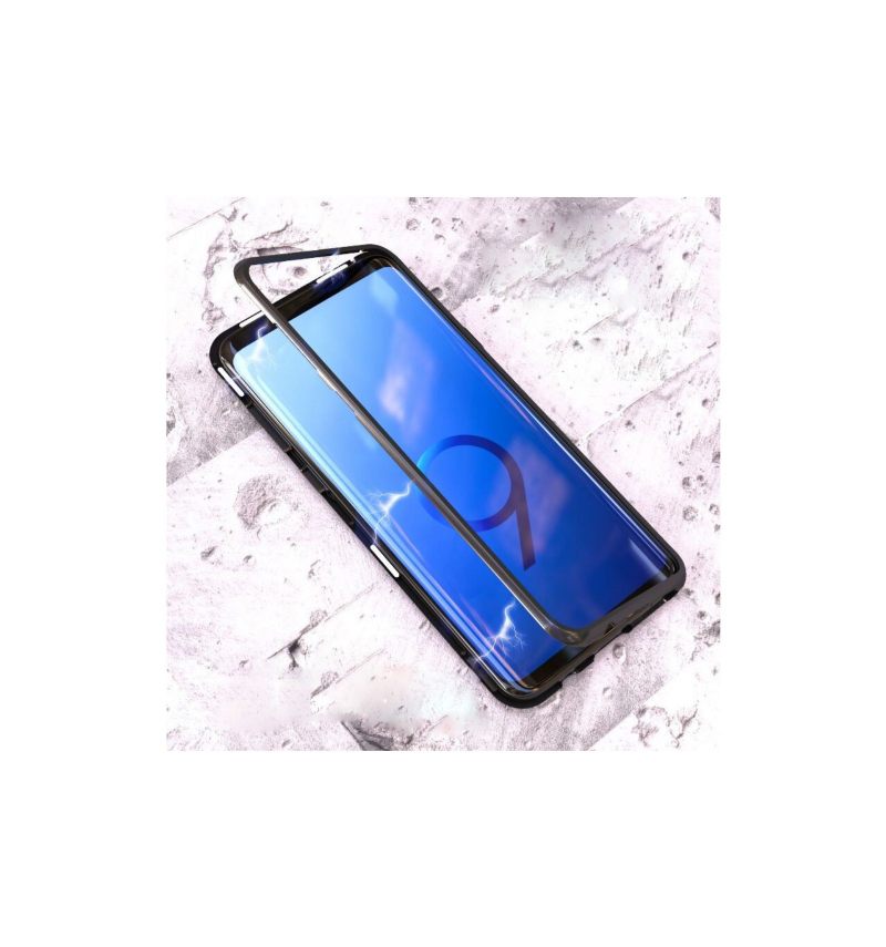 Hoesje voor Samsung Galaxy S8 Plus Magnetische Afneembare Achterkant Van Gehard Glas