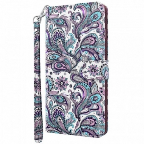 Leren Hoesje voor Moto G51 5G Paisley
