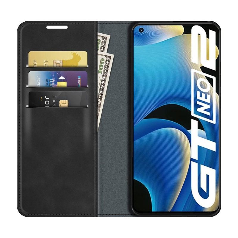 Cover voor Realme GT Neo 3T / Neo 2 Kunstleer Stand Functie