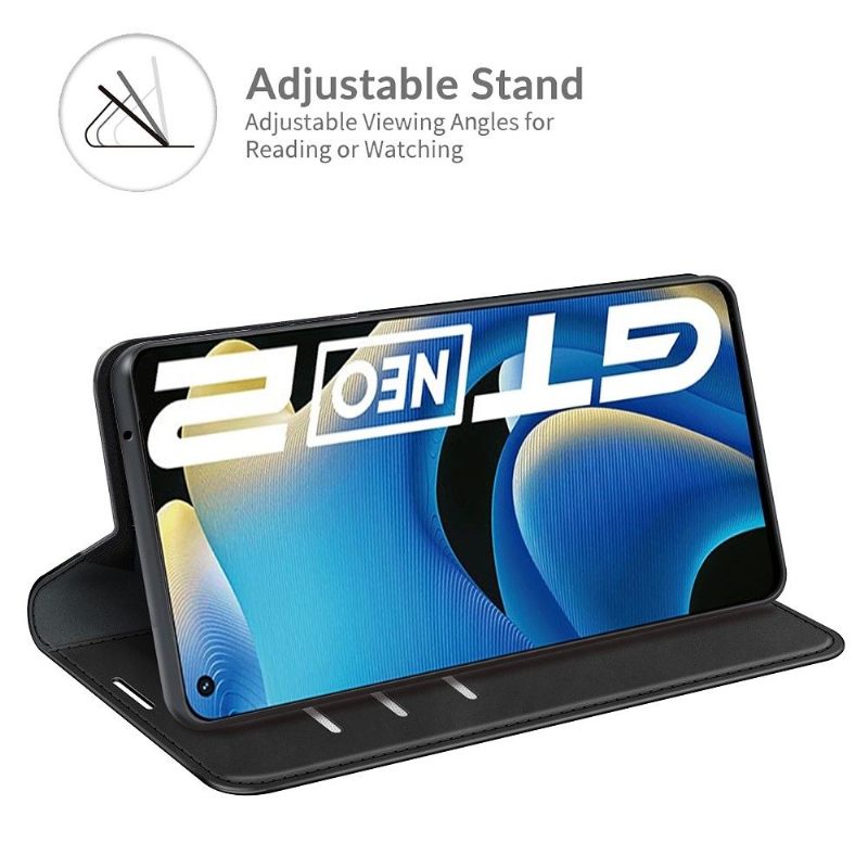 Cover voor Realme GT Neo 3T / Neo 2 Kunstleer Stand Functie