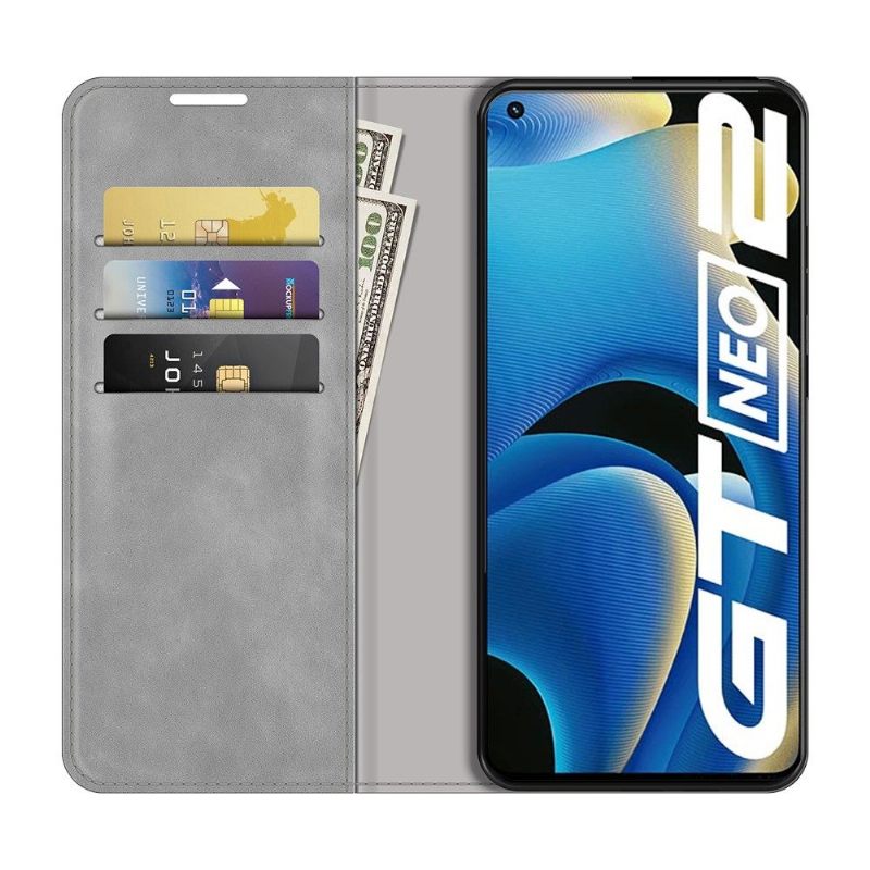 Cover voor Realme GT Neo 3T / Neo 2 Kunstleer Stand Functie