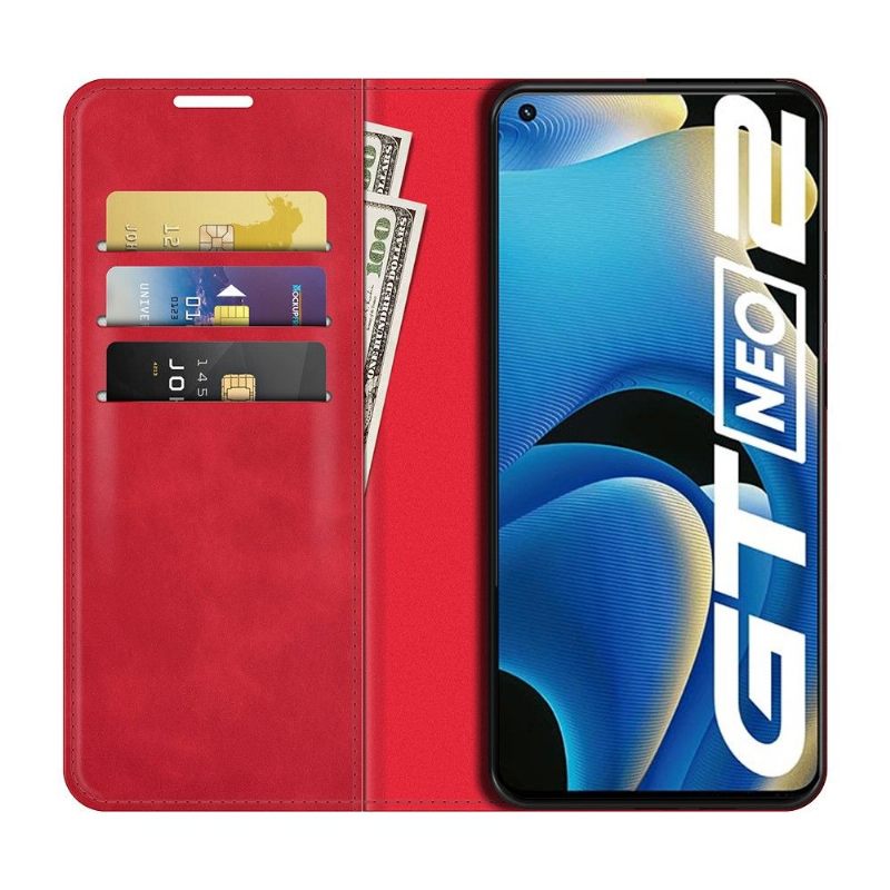 Cover voor Realme GT Neo 3T / Neo 2 Kunstleer Stand Functie