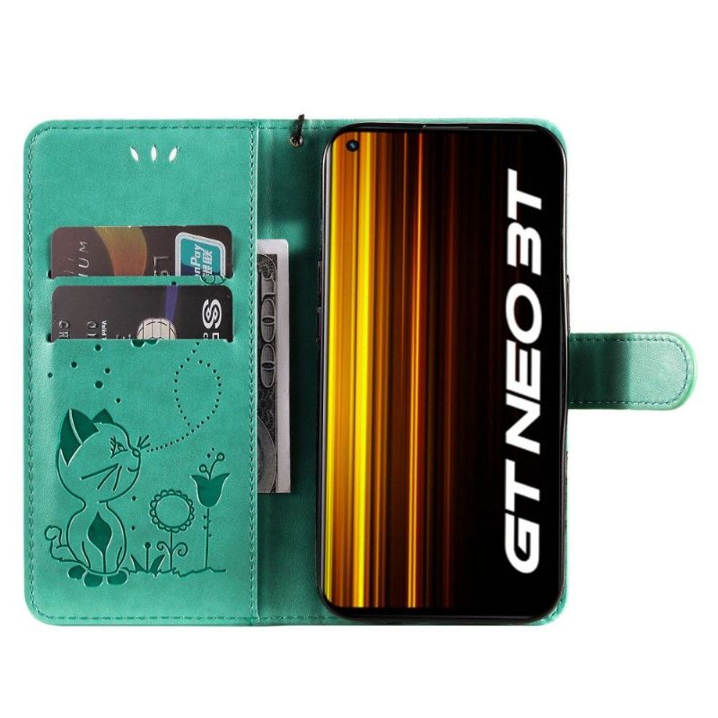 Folio-hoesje voor Realme GT Neo 3T / Neo 2 Afbeelding Kat