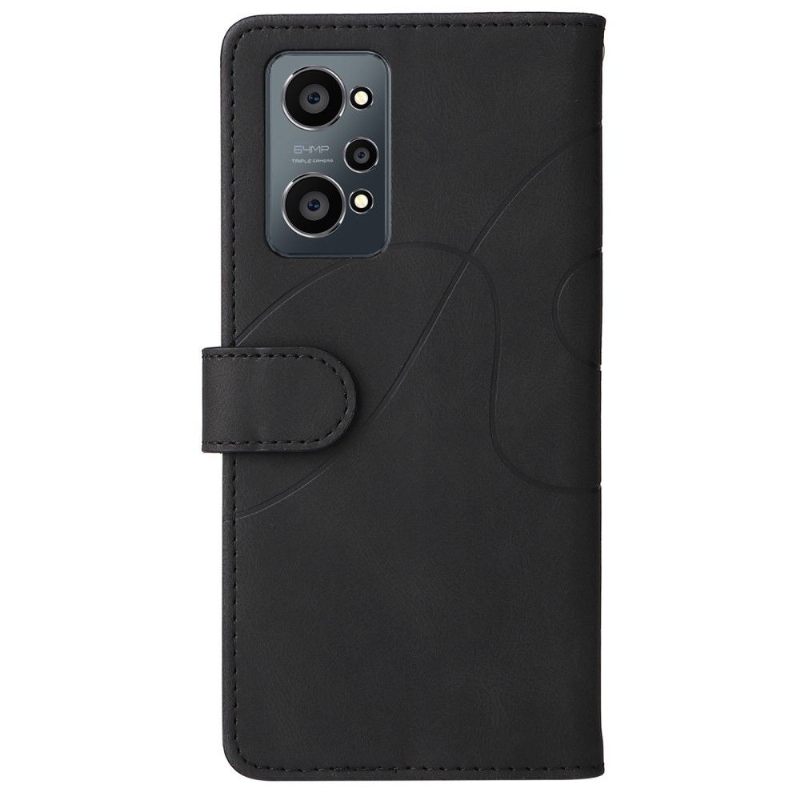 Leren Hoesje voor Realme GT Neo 3T / Neo 2 Bescherming Bicolor Artistiek