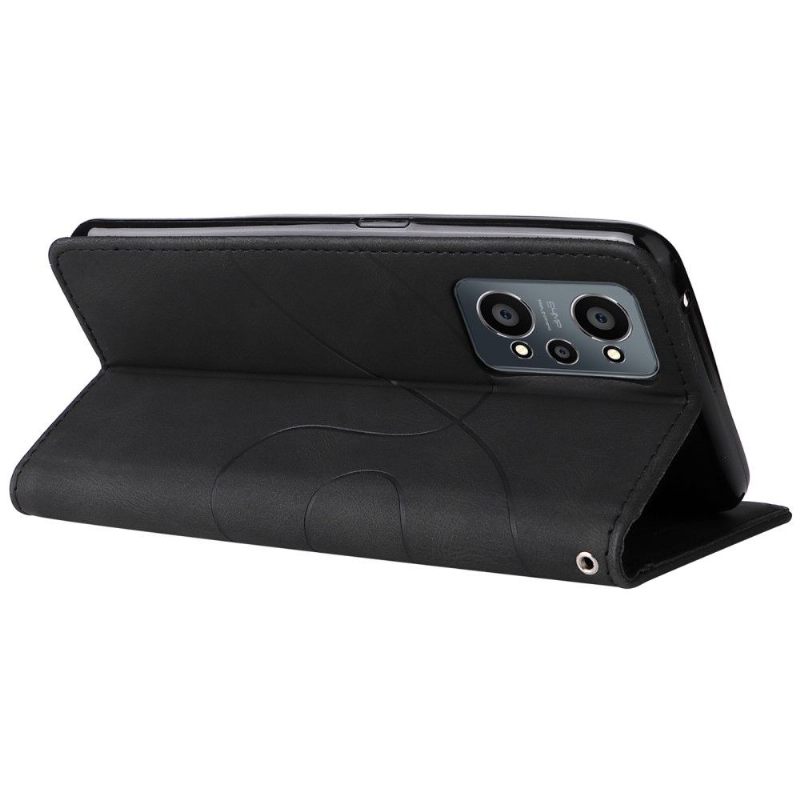 Leren Hoesje voor Realme GT Neo 3T / Neo 2 Bescherming Bicolor Artistiek