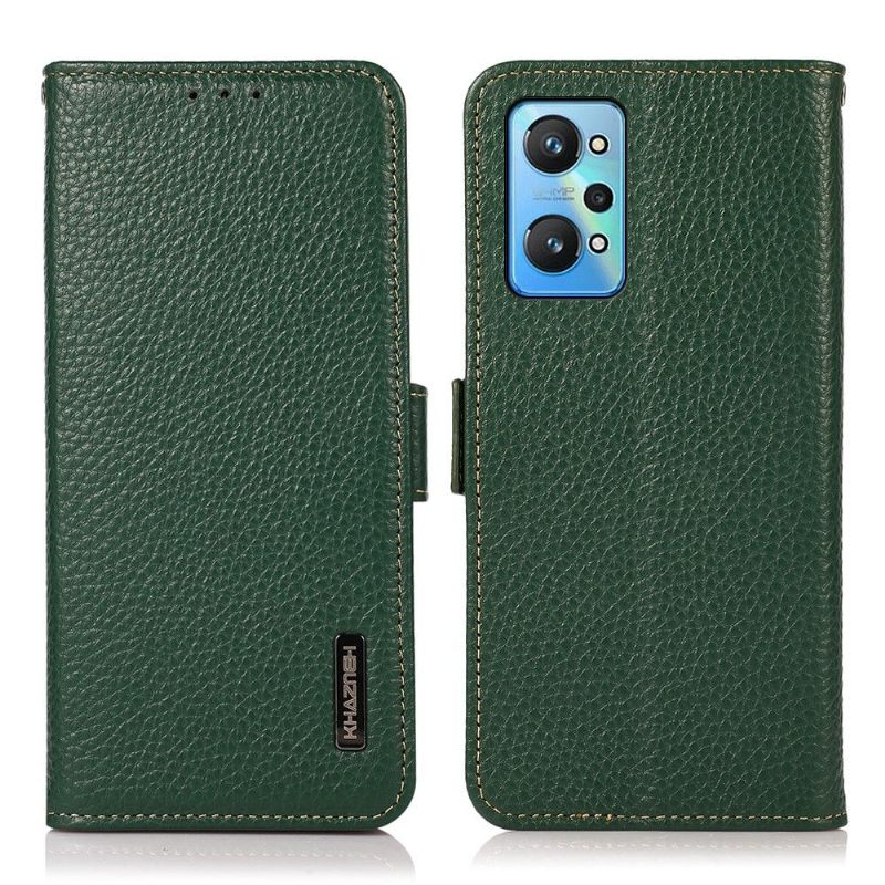 Leren Hoesje voor Realme GT Neo 3T / Neo 2 Bescherming Khazneh Glanzend Glanzend Leer