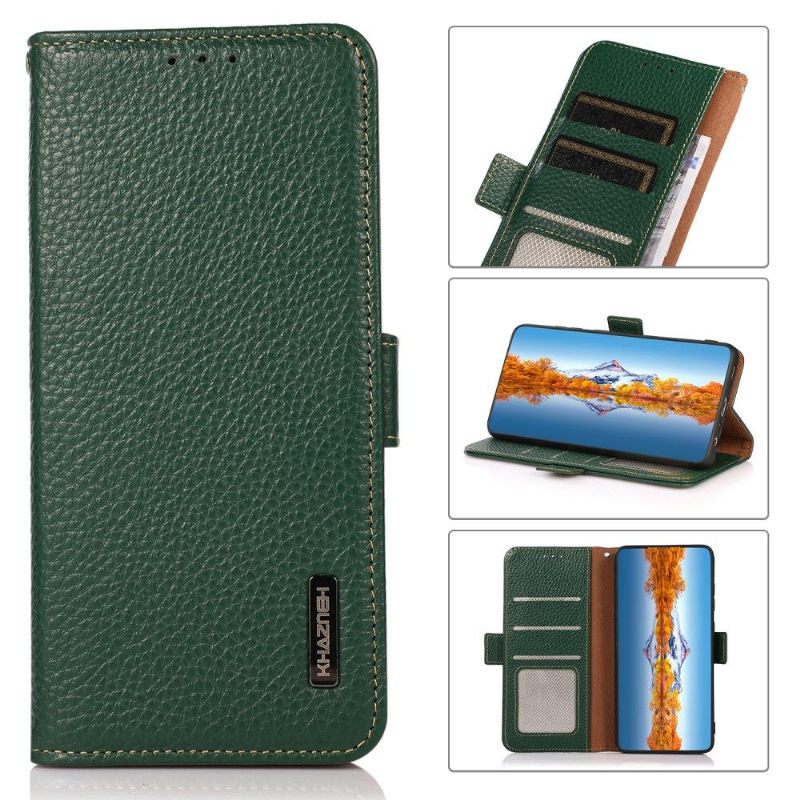 Leren Hoesje voor Realme GT Neo 3T / Neo 2 Bescherming Khazneh Glanzend Glanzend Leer