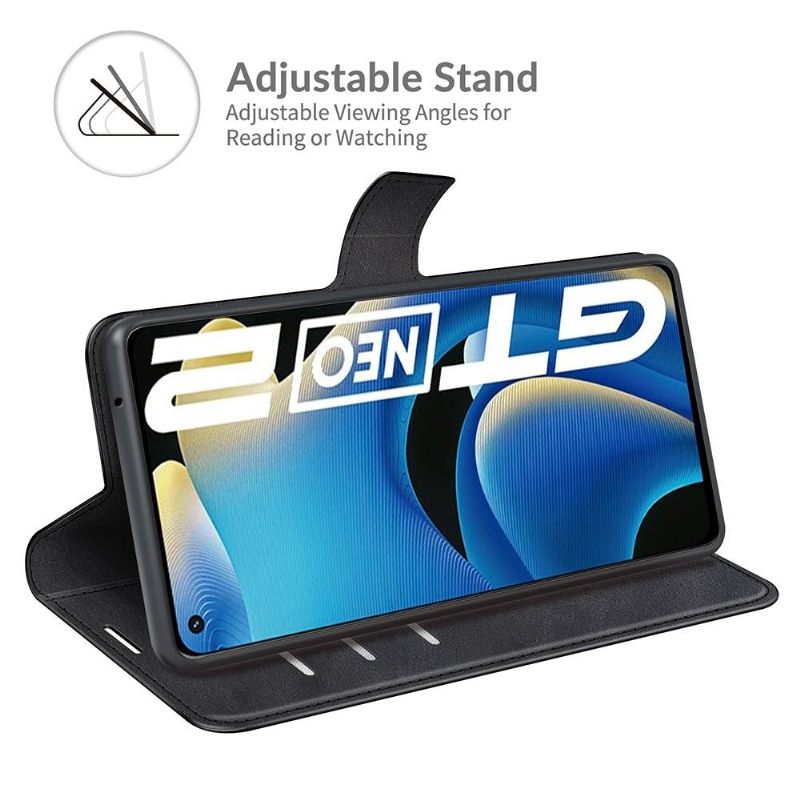 Leren Hoesje voor Realme GT Neo 3T / Neo 2 Bescherming Portemonnee Leren Leerstijl