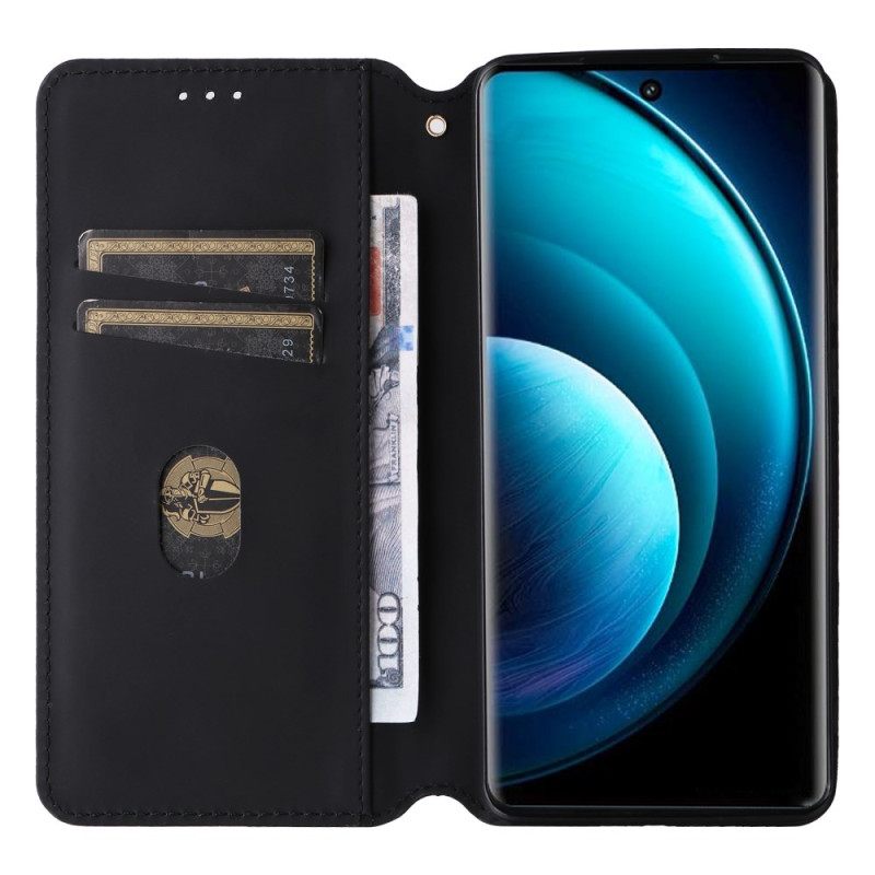 Folio-hoesje Vivo X100 Pro Telefoonhoesje Diamantpatroon