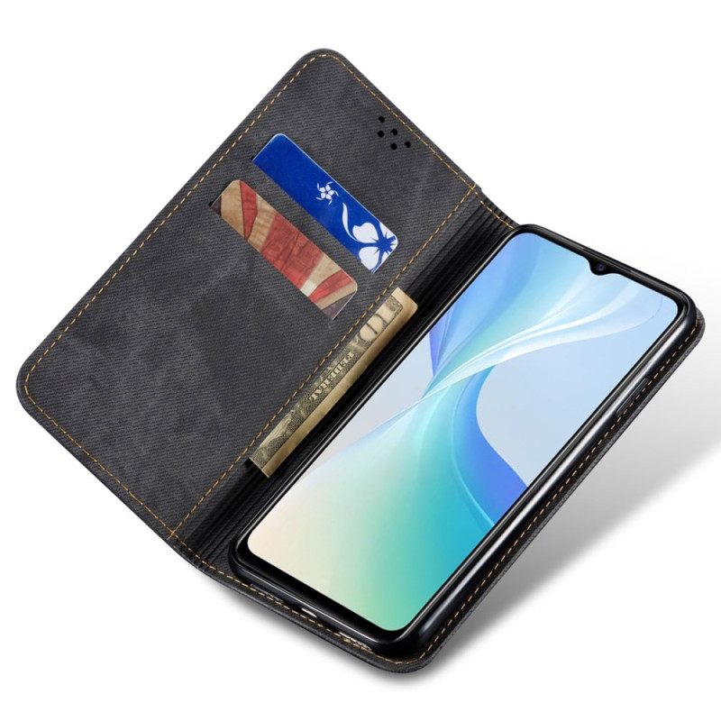 Folio-hoesje Voor Vivo X100 Pro Denim Textuur