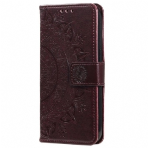 Leren Hoesje voor Samsung Galaxy S23 5G Zon Mandala