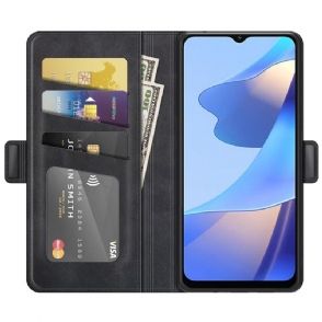 Folio-hoesje voor Oppo A16 / A16s Anti-fall Portemonnee Leren Leerstijl