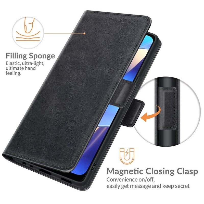 Folio-hoesje voor Oppo A16 / A16s Anti-fall Portemonnee Leren Leerstijl