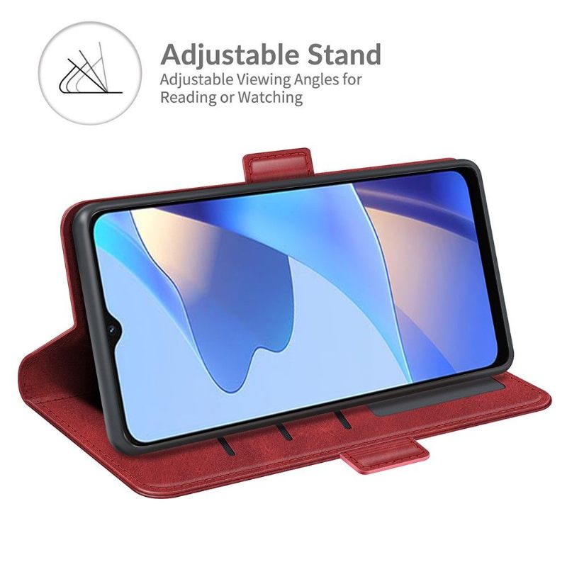 Folio-hoesje voor Oppo A16 / A16s Anti-fall Portemonnee Leren Leerstijl