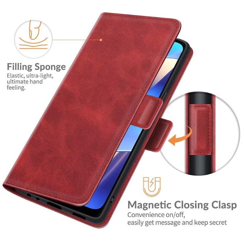 Folio-hoesje voor Oppo A16 / A16s Anti-fall Portemonnee Leren Leerstijl