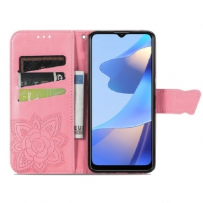 Folio-hoesje voor Oppo A16 / A16s Reliëfvlinder