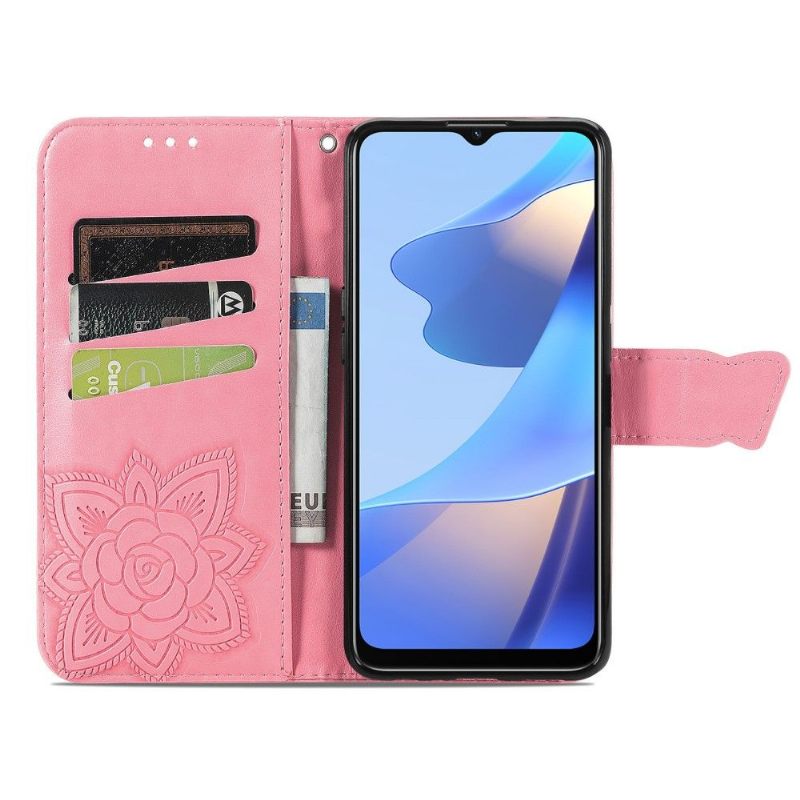 Folio-hoesje voor Oppo A16 / A16s Reliëfvlinder
