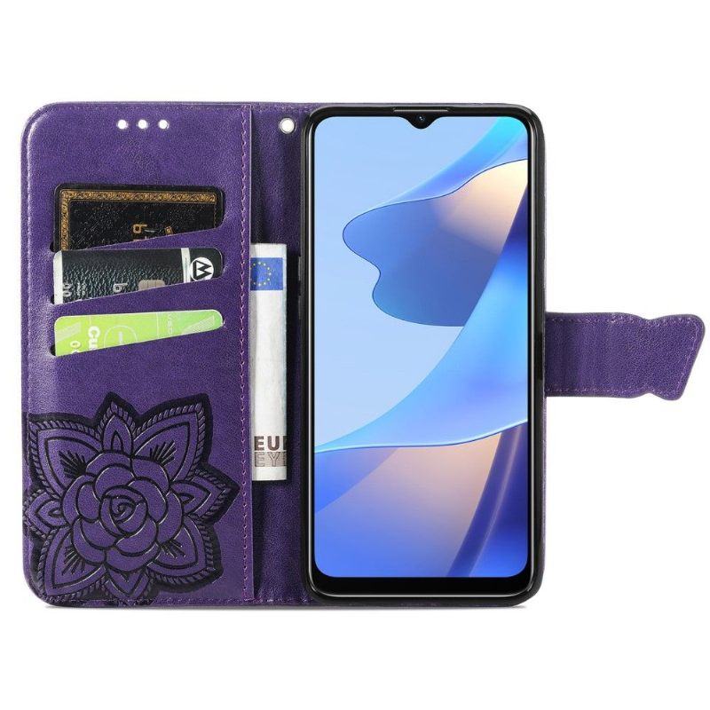 Folio-hoesje voor Oppo A16 / A16s Reliëfvlinder