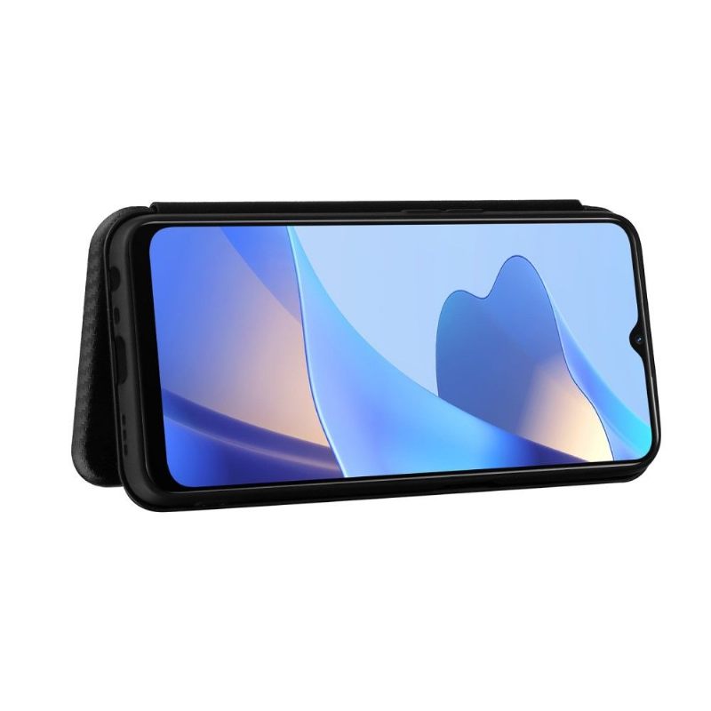 Leren Hoesje voor Oppo A16 / A16s Bescherming Kunstleer Van Koolstofvezel