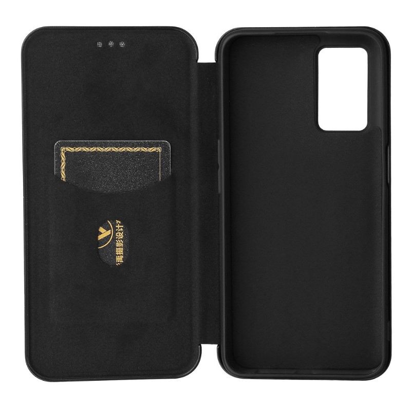 Leren Hoesje voor Oppo A16 / A16s Bescherming Kunstleer Van Koolstofvezel