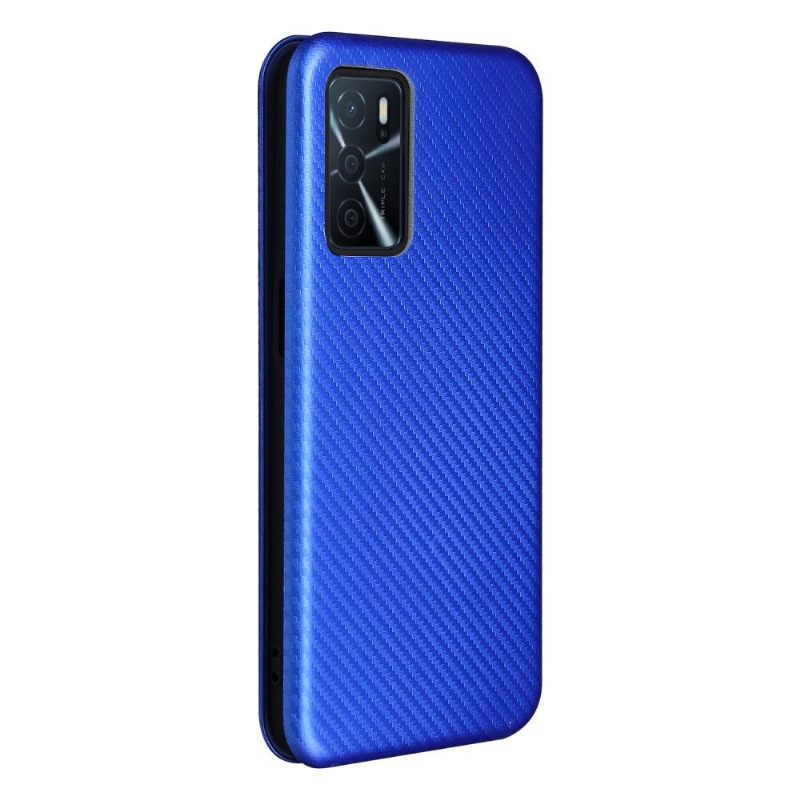 Leren Hoesje voor Oppo A16 / A16s Bescherming Kunstleer Van Koolstofvezel