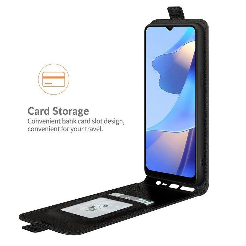 Leren Hoesje voor Oppo A16 / A16s Folio-hoesje Verticaal Kunstleer