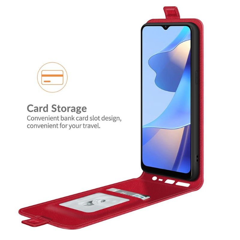 Leren Hoesje voor Oppo A16 / A16s Folio-hoesje Verticaal Kunstleer