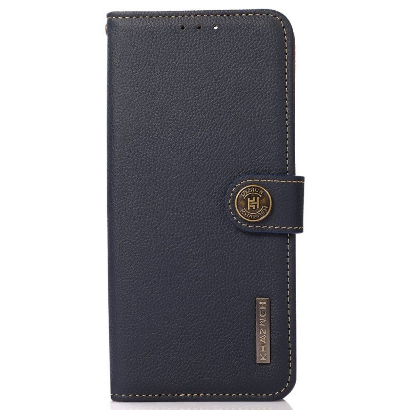 Flip Case voor Samsung Galaxy S23 Ultra 5G Khazneh Rfid Echt Leer