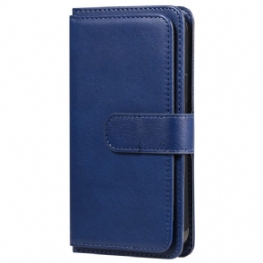 Leren Hoesje voor Samsung Galaxy S23 Ultra 5G Multifunctionele Kaarthouder Voor 10 Kaarten
