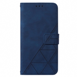 Folio-hoesje voor iPhone 14 Pro Max Met Ketting Riem Driehoeken
