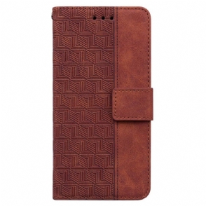 Leren Hoesje voor iPhone 14 Pro Max Met Ketting Patroon Met Bandjes