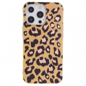 Hoesje voor iPhone 15 Pro Luipaardpatroon