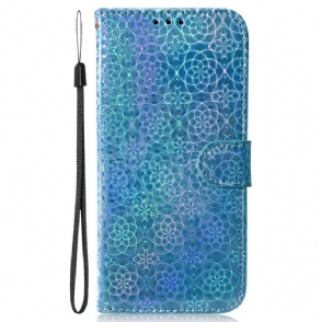 Bescherming Hoesje Realme C55 Portemonnee Met Bandje In Discostijl