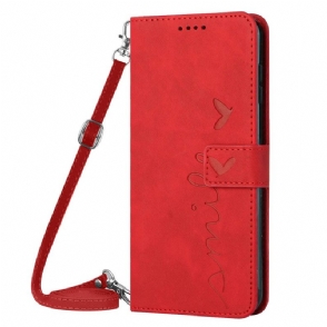 Bescherming Hoesje Realme C55 Smile Met Schouderband