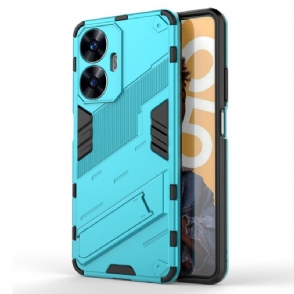 Cover Hoesje Realme C55 Telefoonhoesje Verwijderbare Handsfree Standaard Met Twee Standen