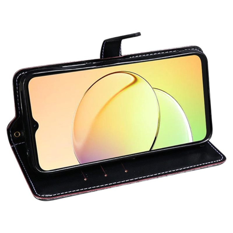 Flip Case Leren Realme C55 Idewei Krokodillenstijl