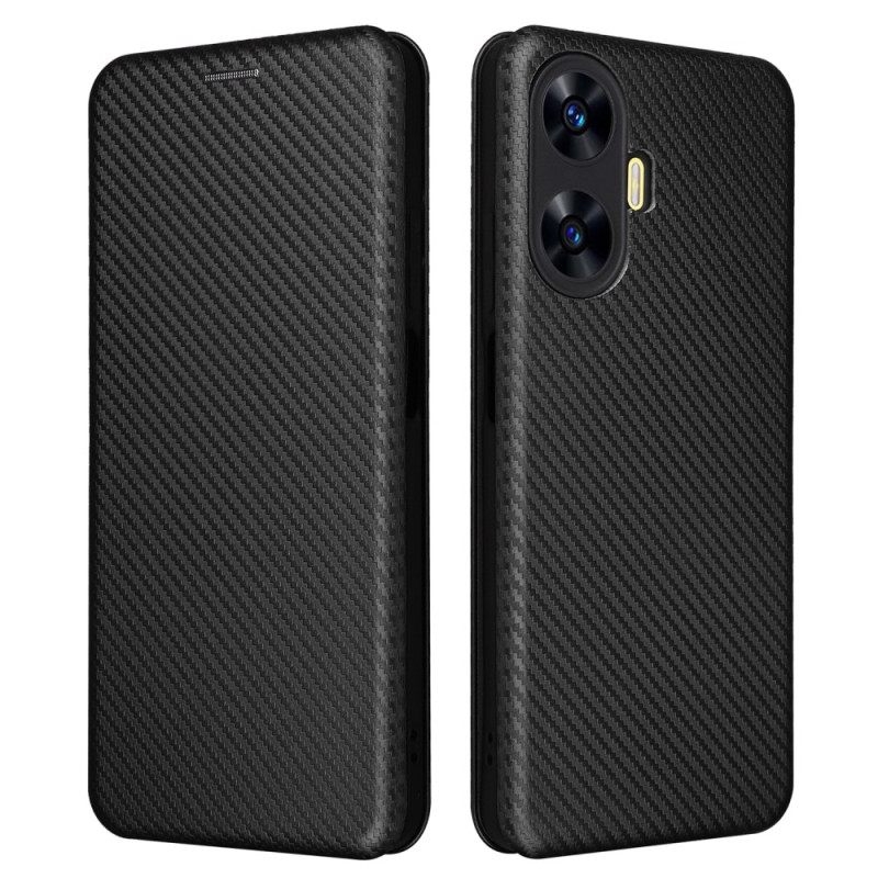 Folio-hoesje Realme C55 Carbon Vezel