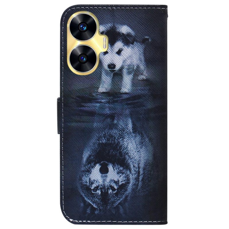 Folio-hoesje Realme C55 Puppy Droom