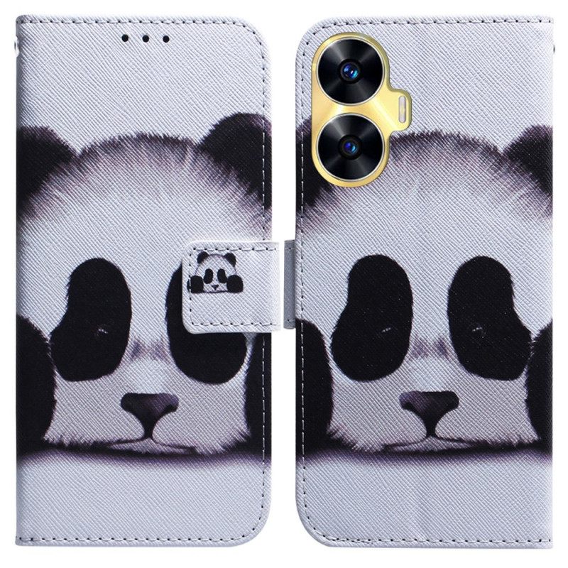 Folio-hoesje Realme C55 Telefoonhoesje Panda