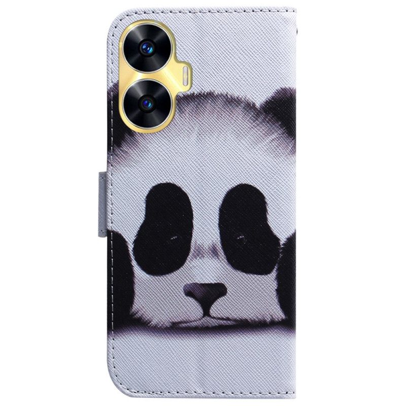 Folio-hoesje Realme C55 Telefoonhoesje Panda