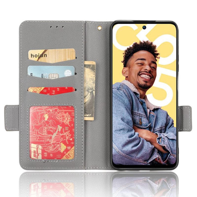 Folio-hoesje Realme C55 Telefoonhoesje Slanke Portemonnee Met Bandje