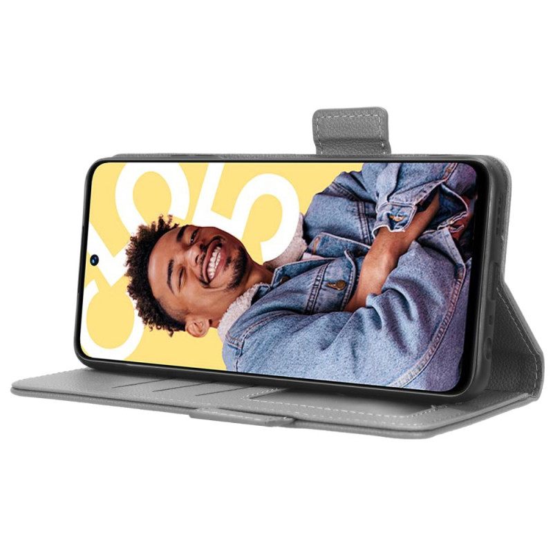 Folio-hoesje Realme C55 Telefoonhoesje Slanke Portemonnee Met Bandje