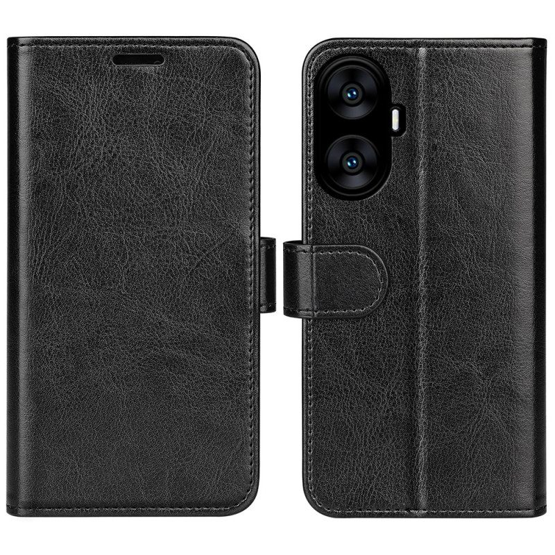 Folio-hoesje Realme C55 Telefoonhoesje Vintage Imitatieleer