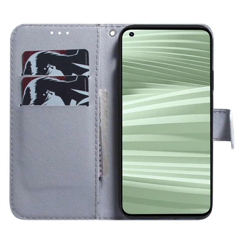 Leren Hoesje Realme C55 Abrikozenbloesems Bescherming Hoesje