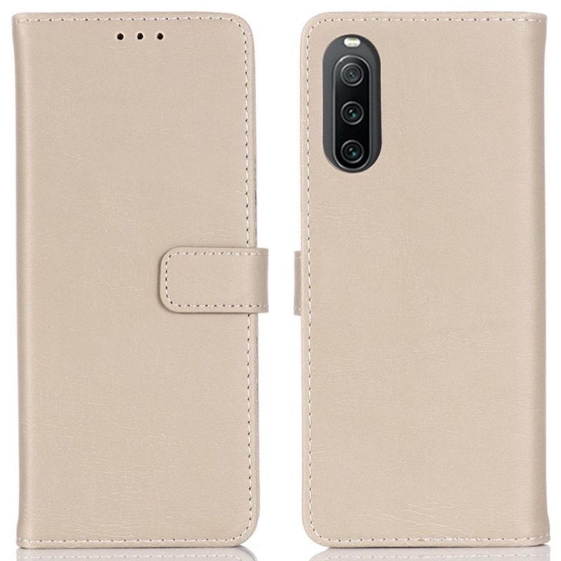 Cover voor Sony Xperia 10 IV Folio-hoesje Retro Kunstleer Folio